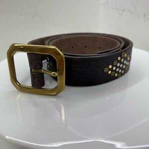 Tony Lama Women's Laramie Western Studded Leather Belt Size 36